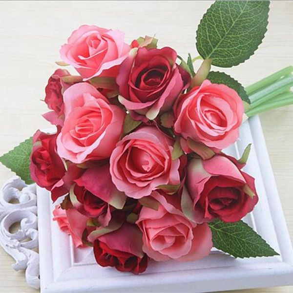 decorative flowers & wreaths 12pcs/lots artificial rose wedding bouquet thai royal silk home decoration party decor(rose red)
decorative flowers & wreaths 12pcs/lots artificial rose wedding bouquet thai royal silk home decoration party decor(rose red)