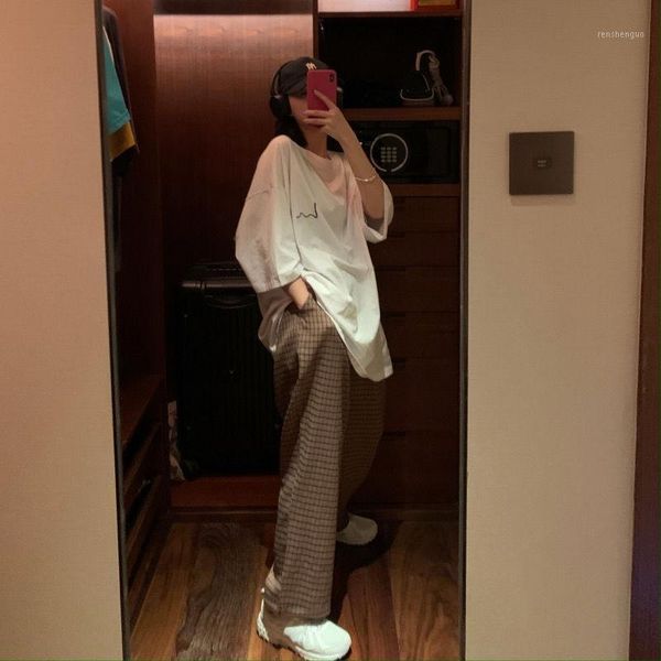 casual pants women fashion plaid harajuku loose trousers female jogger sweatpant summer retro streetwear drop women's & capris, Black;white
casual pants women fashion plaid harajuku loose trousers female jogger sweatpant summer retro streetwear drop women's & capris, Black;white