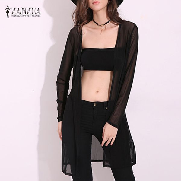 women's blouses & shirts zanzea fashion womens see through cardigans long sleeve thin outwear black white simple plus size s-5xl tzuo
women's blouses & shirts zanzea fashion womens see through cardigans long sleeve thin outwear black white simple plus size s-5xl tzuo