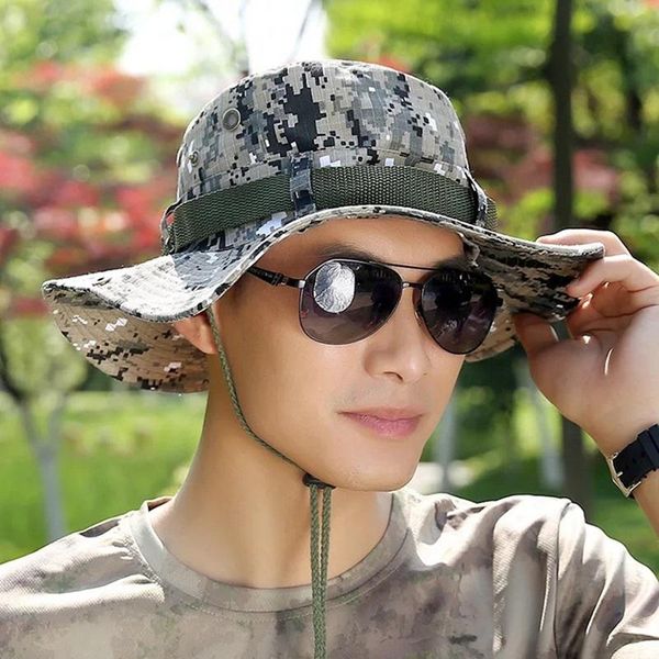 cloches military panama safari boonie sun hats cap summer men women camouflage bucket hat with string fisherman, Blue;gray
cloches military panama safari boonie sun hats cap summer men women camouflage bucket hat with string fisherman, Blue;gray