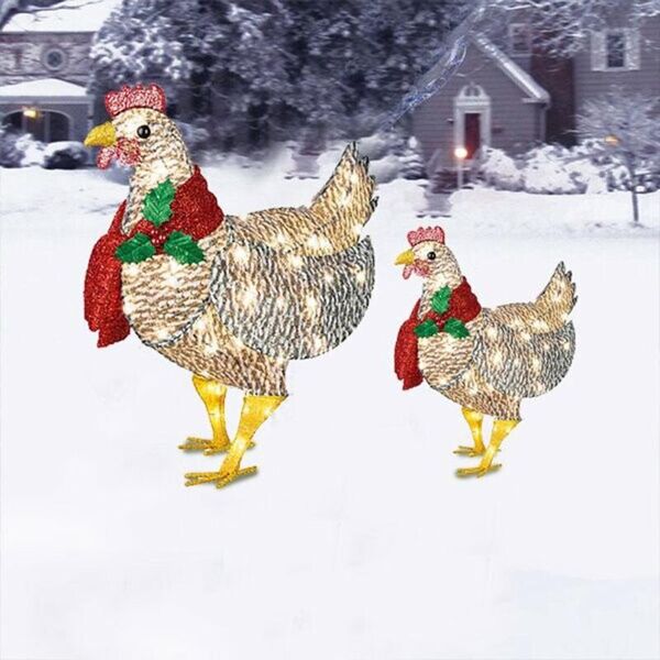 garden decorations christmas lights chicken statue light-up with scarf led flat 3d outdoor animal art decoration ornaments
garden decorations christmas lights chicken statue light-up with scarf led flat 3d outdoor animal art decoration ornaments