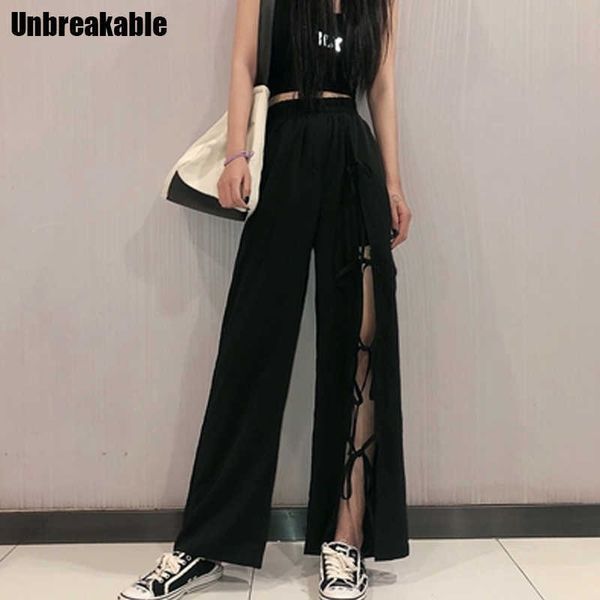 pants women plus size split chic bow bandage korean style solid wide leg high waist arrival summer womens vintage streetwear 210527, Black;white
pants women plus size split chic bow bandage korean style solid wide leg high waist arrival summer womens vintage streetwear 210527, Black;white
