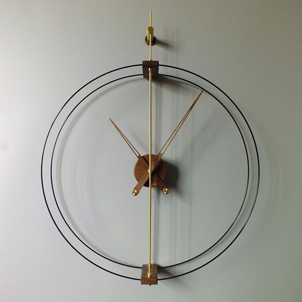 wall clocks nordic creative spain clock black walnut solid wood large pointer double circle pole silent hanging
wall clocks nordic creative spain clock black walnut solid wood large pointer double circle pole silent hanging