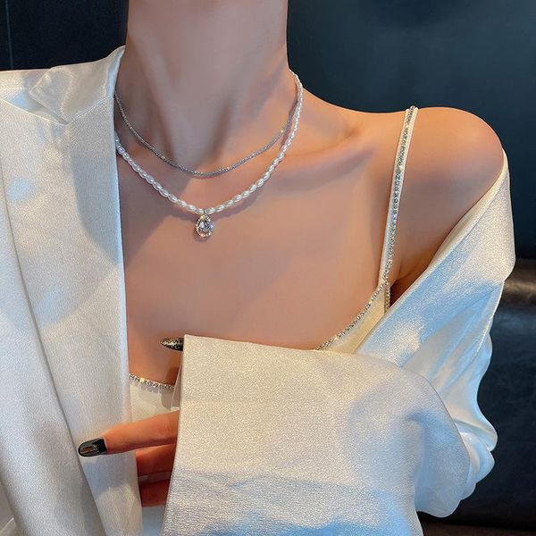 angel tears ~ fold pearl drop chain necklace korea luxury minor temperament clavicle pendant necklaces, Silver
angel tears ~ fold pearl drop chain necklace korea luxury minor temperament clavicle pendant necklaces, Silver