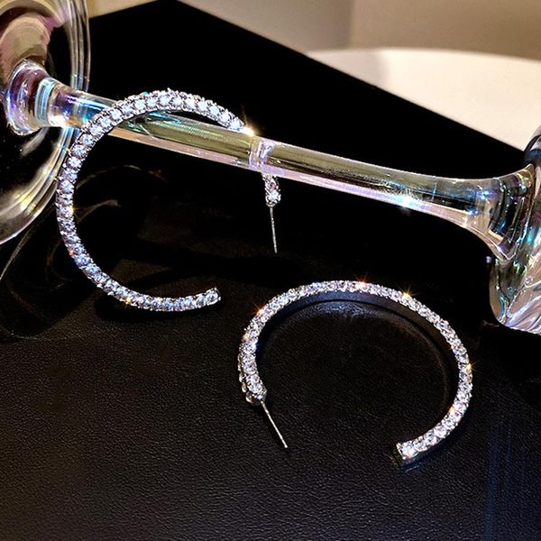 hoop & huggie trendy exaggeration 925 silver round crystal earrings for women korean fashion jewelry s925 needle shiny zircon, Golden;silver
hoop & huggie trendy exaggeration 925 silver round crystal earrings for women korean fashion jewelry s925 needle shiny zircon, Golden;silver