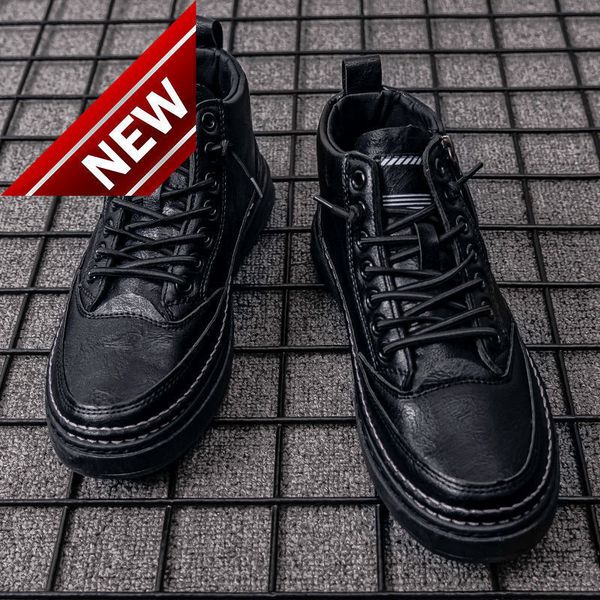 men's 2021 autumn and winter new england board high zipper fashion black martin boots shoes
men's 2021 autumn and winter new england board high zipper fashion black martin boots shoes