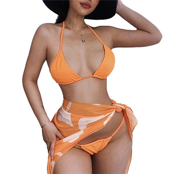 women's swimwear 2021 women 3pcs sets solid color bikini shorts and printed pattern tie-up skirt swimming suit biquinis, White;black
women's swimwear 2021 women 3pcs sets solid color bikini shorts and printed pattern tie-up skirt swimming suit biquinis, White;black