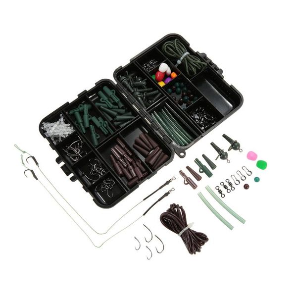 fishing accessories 155pcs tackle box carp weights safety clips hooks swivels hair rigs black shrink tubing pesca
fishing accessories 155pcs tackle box carp weights safety clips hooks swivels hair rigs black shrink tubing pesca