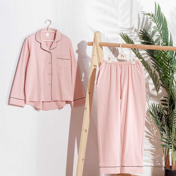 sleepwear autumn cotton housewear women's long sleeve leg pants suit dongdamen pink pajamas, Black;red
sleepwear autumn cotton housewear women's long sleeve leg pants suit dongdamen pink pajamas, Black;red