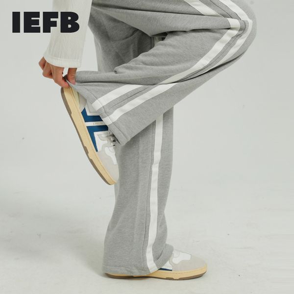 iefb men's wear spring korean streetwear fashion side striped patchwork loose casual pants elastic waist straight trousers 210524, Black
iefb men's wear spring korean streetwear fashion side striped patchwork loose casual pants elastic waist straight trousers 210524, Black