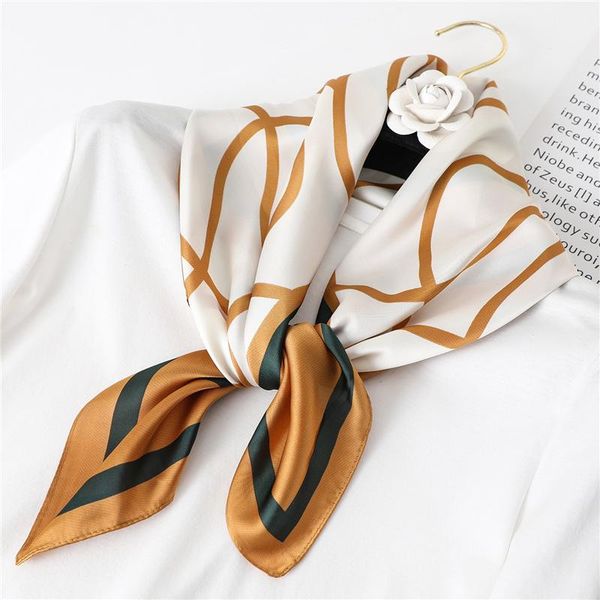 silk scarf women's small square 70cm professional decoration simulation elegant line neck scarves, Blue;gray
silk scarf women's small square 70cm professional decoration simulation elegant line neck scarves, Blue;gray