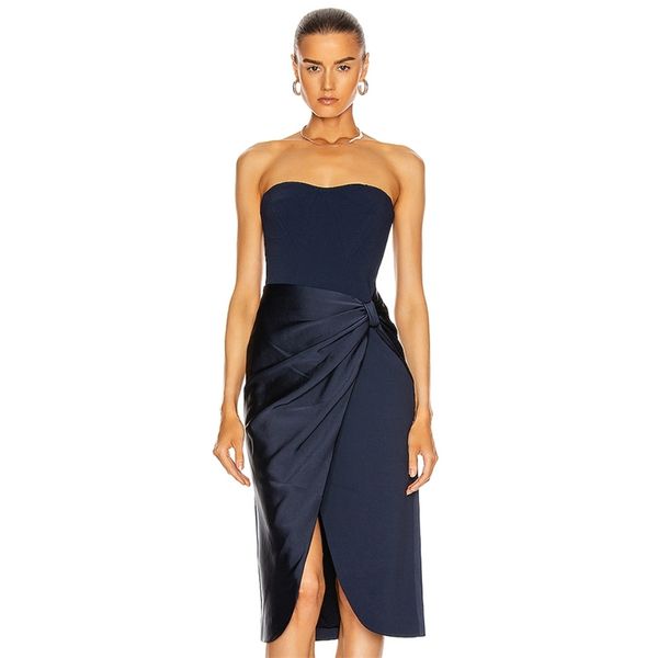 summer women fashion blue strapless bandage dress sleeveless club midi celebrity evening runway party 210507, Black;gray
summer women fashion blue strapless bandage dress sleeveless club midi celebrity evening runway party 210507, Black;gray