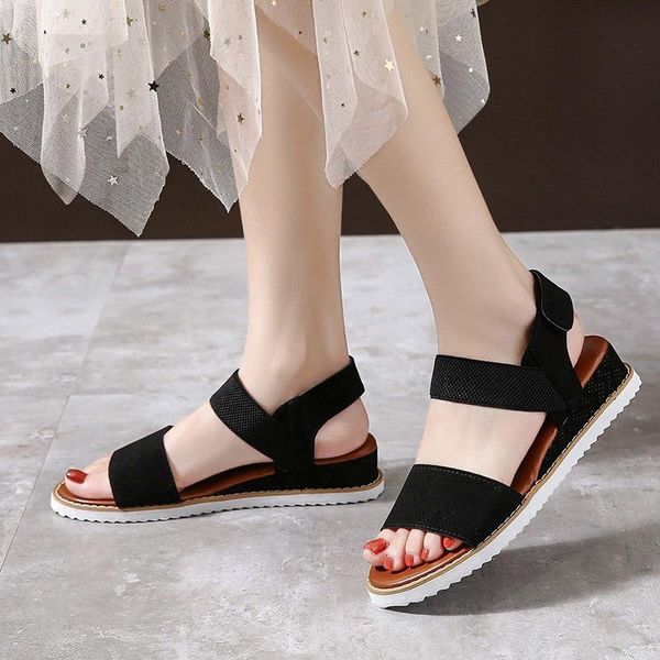 sandals women's summer peep toe super light ladies flat shoes wedges heel female footwear plus size 2021 fashion, Black
sandals women's summer peep toe super light ladies flat shoes wedges heel female footwear plus size 2021 fashion, Black