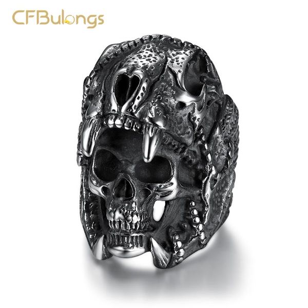 cluster rings cfbulongs cool black 316l stainless steel men's ring vintage jaguar warrior skull jewelry gift, Golden;silver
cluster rings cfbulongs cool black 316l stainless steel men's ring vintage jaguar warrior skull jewelry gift, Golden;silver
