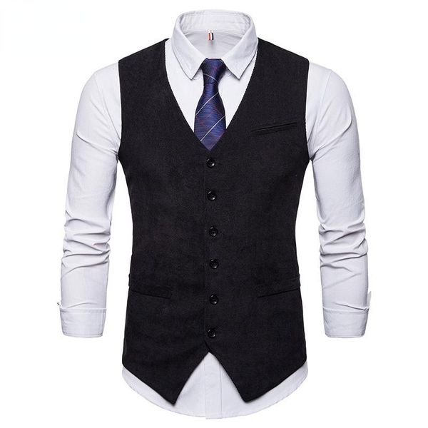 men's vests vest fashion corduroy warm solid color waistcoat jacket single-breasted business casual suit with men, Black;white
men's vests vest fashion corduroy warm solid color waistcoat jacket single-breasted business casual suit with men, Black;white