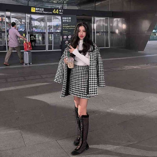 two piece dress senhoras da moda senhoras terno outono/inverno nova retro houndstooth lapela longa jaqueta de lã + meia saia duas peças femi, White
two piece dress senhoras da moda senhoras terno outono/inverno nova retro houndstooth lapela longa jaqueta de lã + meia saia duas peças femi, White
