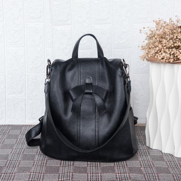 backpack fashion trend shoulder bag female wild style large capacity soft leather bow anti-theft casual solid
backpack fashion trend shoulder bag female wild style large capacity soft leather bow anti-theft casual solid
