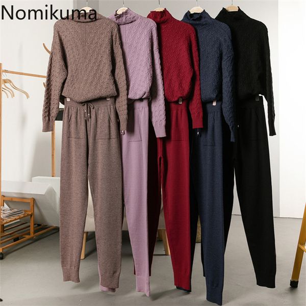 nomikuma women sweater pants two pieces outfits half turtleneck twisted knitted pullover + lace up waist harem sweatpants 6c360 210427, White
nomikuma women sweater pants two pieces outfits half turtleneck twisted knitted pullover + lace up waist harem sweatpants 6c360 210427, White