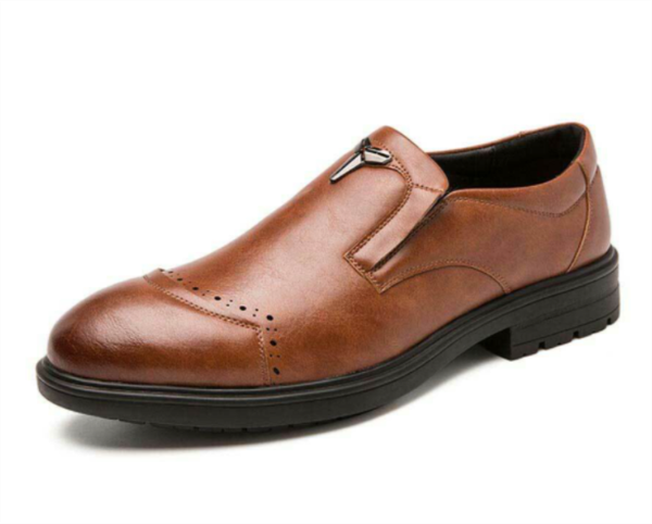 Mens Handmade PU Brown Metal Decoration Loafers Trendy Fashion High Quality Everyday All-match Business Casual Shoes 1KB018
Mens Handmade PU Brown Metal Decoration Loafers Trendy Fashion High Quality Everyday All-match Business Casual Shoes 1KB018
