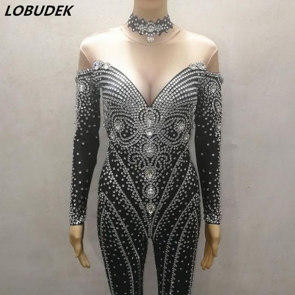 women's jumpsuits & rompers high stretch nude black rhinestones jumpsuit leotard crystals bodysuit women nightclub clothing bar party d, Black;white
women's jumpsuits & rompers high stretch nude black rhinestones jumpsuit leotard crystals bodysuit women nightclub clothing bar party d, Black;white