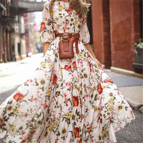 women dress boho floral print sundress summer beach party casual loose long maxi no belt ruffle fashion o-neck streetwear 210522, Black;gray
women dress boho floral print sundress summer beach party casual loose long maxi no belt ruffle fashion o-neck streetwear 210522, Black;gray
