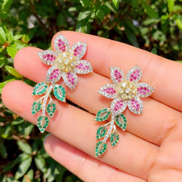elegant design flower red green cubic zirconia leaf drop dangle earrings fashion ladies jewelry accessories cz908 210714, Silver
elegant design flower red green cubic zirconia leaf drop dangle earrings fashion ladies jewelry accessories cz908 210714, Silver