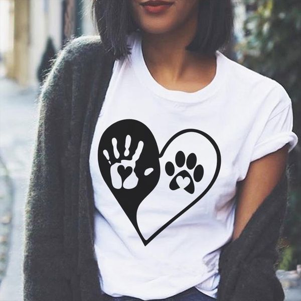 summer fashion love dog women paw print plus size short sleeved white tee t cute harajuku casual streetwear
summer fashion love dog women paw print plus size short sleeved white tee t cute harajuku casual streetwear