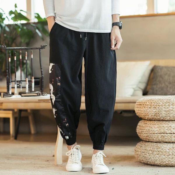 men's pants harem men fashion casual patchwork streetwear hip hop loose cotton linen trousers male large size m-5xl, Black
men's pants harem men fashion casual patchwork streetwear hip hop loose cotton linen trousers male large size m-5xl, Black