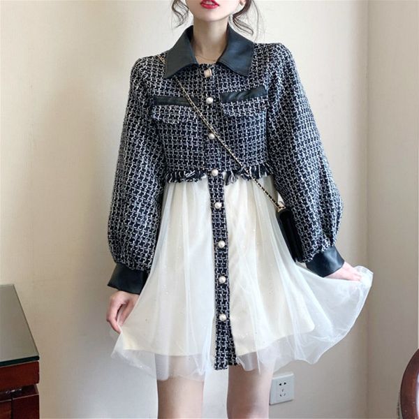 casual dresses french vintage mini women long sleeve button fairy retro party female korean autumn clothing wplt, Black;gray
casual dresses french vintage mini women long sleeve button fairy retro party female korean autumn clothing wplt, Black;gray