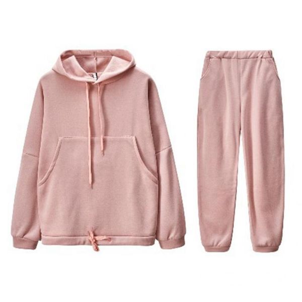 women's two piece pants fashion sporty outfit women thick drawstring hem casual tracksuit pure color loose hoodie set, White
women's two piece pants fashion sporty outfit women thick drawstring hem casual tracksuit pure color loose hoodie set, White