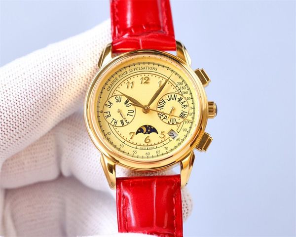 perpetual calendar women's watch with imported 9100 multi-functional mechanical movement 48 hour power reserve. 316l fine steel shell c, Slivery;brown
perpetual calendar women's watch with imported 9100 multi-functional mechanical movement 48 hour power reserve. 316l fine steel shell c, Slivery;brown