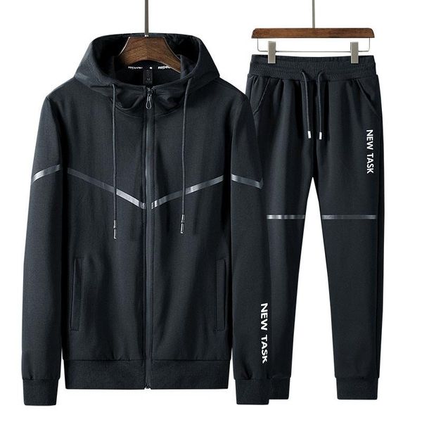 men's tracksuits fashion sportswear two sets of hoodie zipper + sweatpants casual daily clothing jogger, Gray
men's tracksuits fashion sportswear two sets of hoodie zipper + sweatpants casual daily clothing jogger, Gray