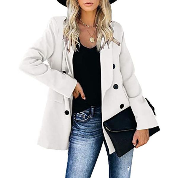 women's suits & blazers jacket spring and autumn female oversize office long sleeve solid color coat loose casual clothes, White;black
women's suits & blazers jacket spring and autumn female oversize office long sleeve solid color coat loose casual clothes, White;black