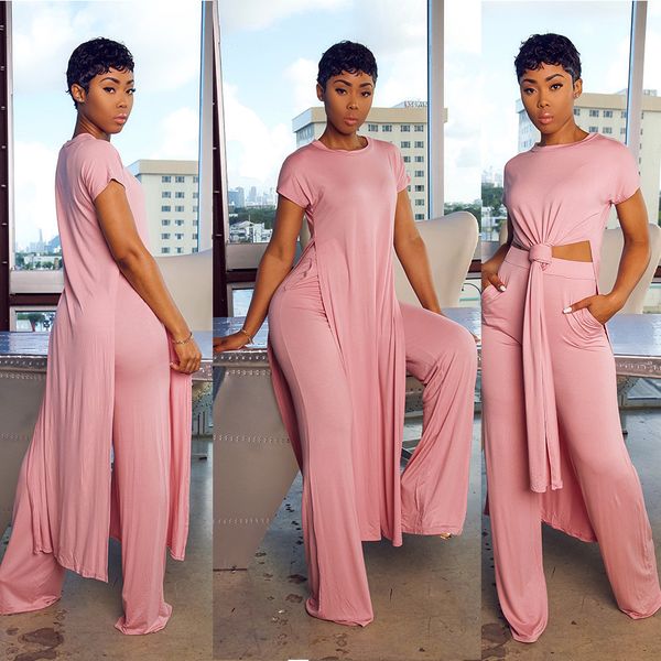 2 pieces set fashion outfits women x-long t-shirt + wide leg long pants solid color casual trasuit summer autumn clothes 2021b, Black;white
2 pieces set fashion outfits women x-long t-shirt + wide leg long pants solid color casual trasuit summer autumn clothes 2021b, Black;white