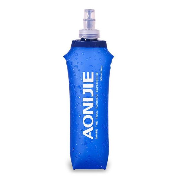 folding running sport water bag portable soft plastic drink bottle 500ml outdoor bags
