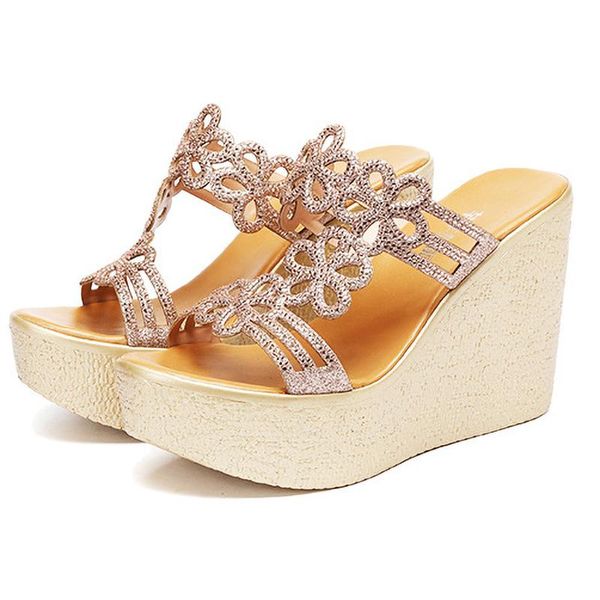 women slippers summer platform shoes peep toe microfiber leather fashion sandals wedge high heels, Black
women slippers summer platform shoes peep toe microfiber leather fashion sandals wedge high heels, Black