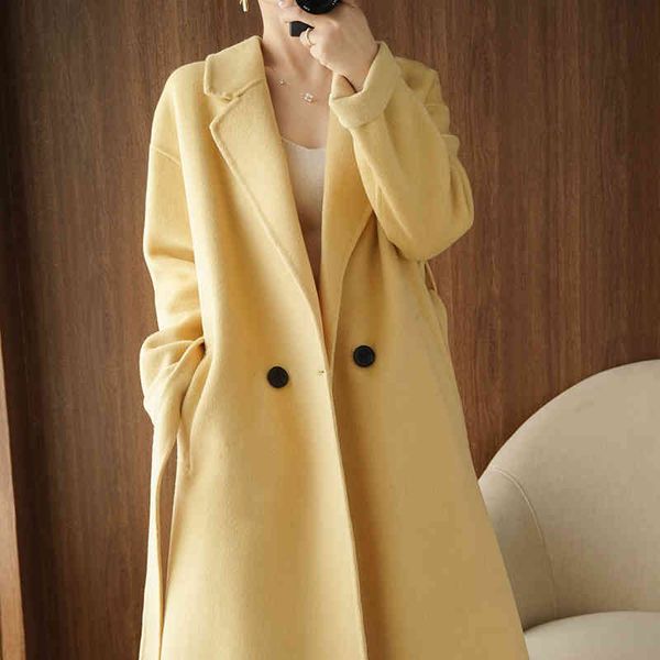 women's wool & blends 2021 coat female autumn fashion winter jacket women double sided en elegant ladies clothes manteau femme hiver wp, Black
women's wool & blends 2021 coat female autumn fashion winter jacket women double sided en elegant ladies clothes manteau femme hiver wp, Black
