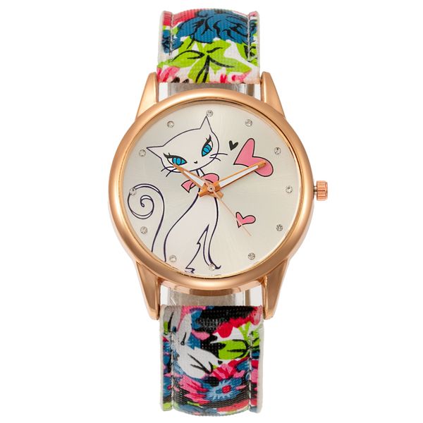 fashion crystal heart cat wristwatches colorful band analog ladies alloy women quartz style watch for gift, Slivery;brown
fashion crystal heart cat wristwatches colorful band analog ladies alloy women quartz style watch for gift, Slivery;brown