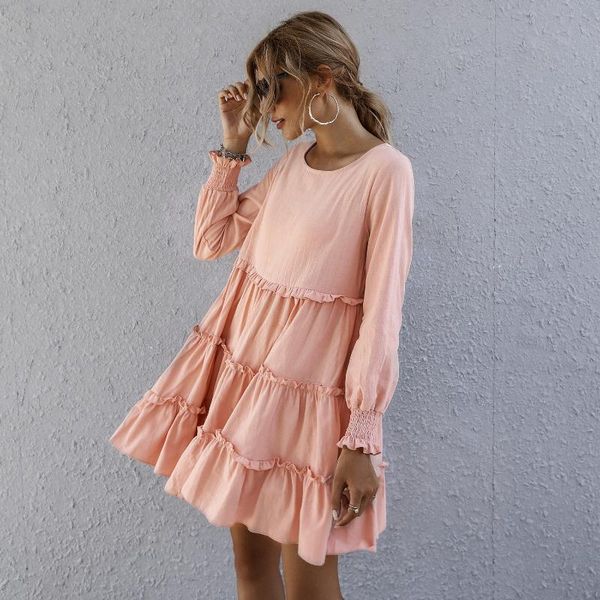 casual dresses 2021 spring summer fashion ladies dress fold o neck long sleeve high waist cupcake female sexy, Black;gray
casual dresses 2021 spring summer fashion ladies dress fold o neck long sleeve high waist cupcake female sexy, Black;gray