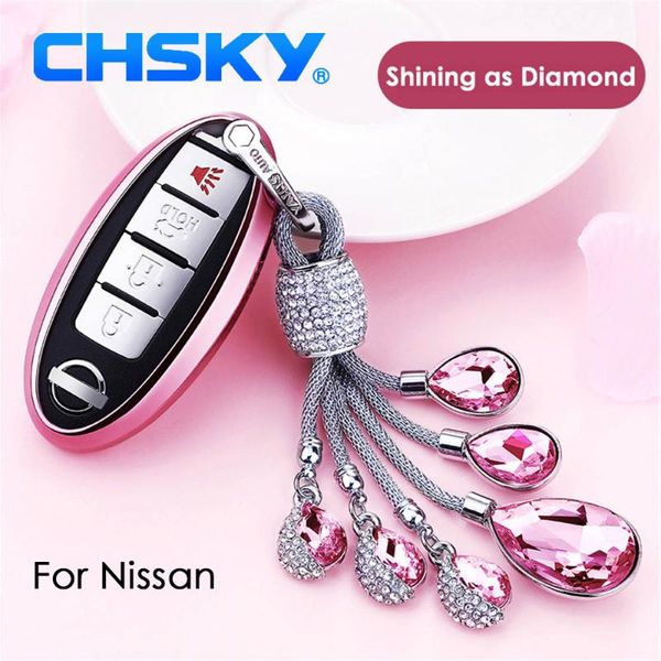 keychains chsky car styling soft tpu key case shell crystal chain for nissan x-trail sunny cover accessories, Silver
keychains chsky car styling soft tpu key case shell crystal chain for nissan x-trail sunny cover accessories, Silver