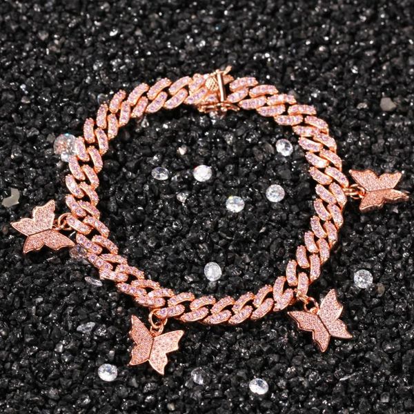 fashion charm iced out 9mm cuban bracelet with butterfly mini ankle pink cz punk miami link bling hip hop jewelry for gift link, chain, Black
fashion charm iced out 9mm cuban bracelet with butterfly mini ankle pink cz punk miami link bling hip hop jewelry for gift link, chain, Black