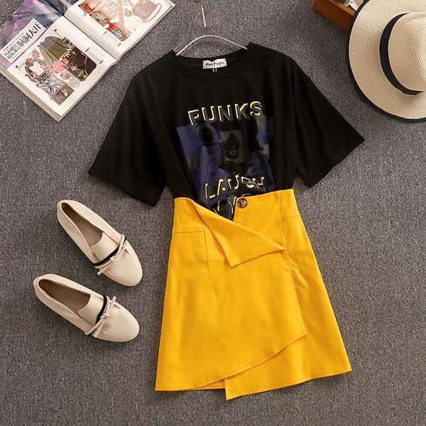 two piece dress yellow ichoix skirt and printed letter set t-shirt korean summer clothes casual 2 female ensemble 4rl3, White
two piece dress yellow ichoix skirt and printed letter set t-shirt korean summer clothes casual 2 female ensemble 4rl3, White