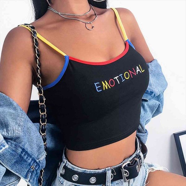 summer crop spaghetti strap women camis elastic camisolecropped emotional letter embroidery tank, White
summer crop spaghetti strap women camis elastic camisolecropped emotional letter embroidery tank, White