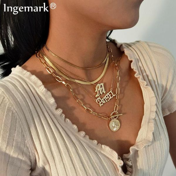 fashion multilayer snake chain necklce women gold color bohemia metal angel toggle clasp pendant choker jewelry gifts necklaces, Silver
fashion multilayer snake chain necklce women gold color bohemia metal angel toggle clasp pendant choker jewelry gifts necklaces, Silver