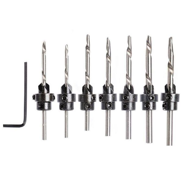 professional drill bits 7-pcs countersink bit set with scollars & wrench, perfect for wood | quick change pre-drill counterbore mad
professional drill bits 7-pcs countersink bit set with scollars & wrench, perfect for wood | quick change pre-drill counterbore mad