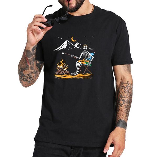 men's t-shirts chilling skull camper campfire humor t shirt graphic print original design 100% cotton tshirt, White;black
men's t-shirts chilling skull camper campfire humor t shirt graphic print original design 100% cotton tshirt, White;black