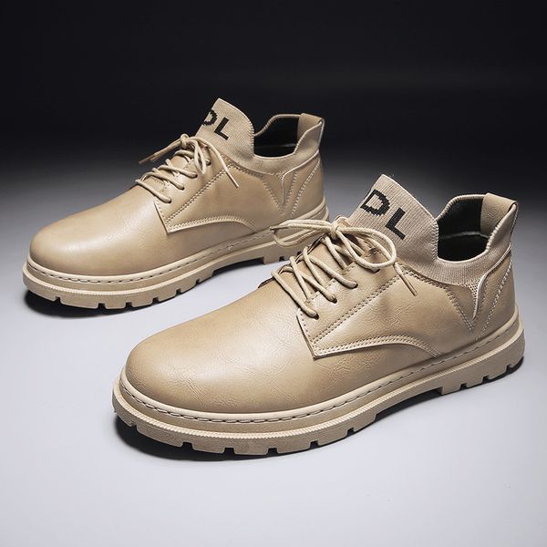 martin spring and summer 2021 men's british style men's leather middle boots casual sho, Black 
martin spring and summer 2021 men's british style men's leather middle boots casual sho, Black