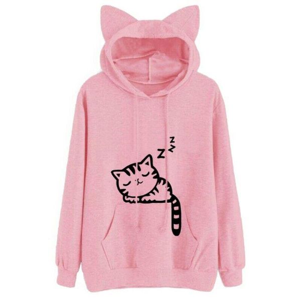 women's hoodies & sweatshirts women cat printed long sleeve pullover autumn winter sweatshirt warm fea889, Black
women's hoodies & sweatshirts women cat printed long sleeve pullover autumn winter sweatshirt warm fea889, Black
