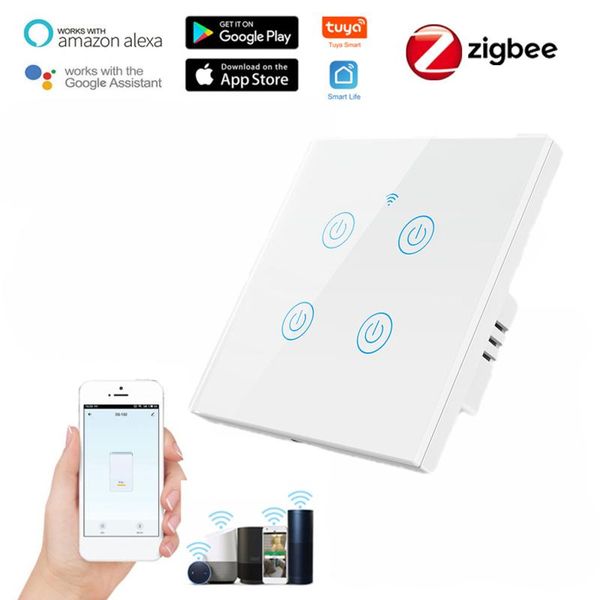 smart home control wifi wall touch switch eu light 1/2/3/4 gang tuya support alexa google assistant life
smart home control wifi wall touch switch eu light 1/2/3/4 gang tuya support alexa google assistant life