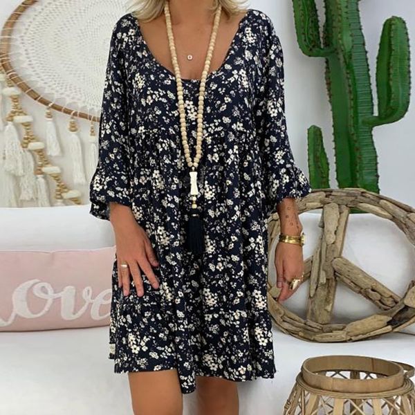 casual dresses women's summer bohemian floral print long sleeve v-neck loose mini dress beach fashion ladies vestidos feminina, Black;gray
casual dresses women's summer bohemian floral print long sleeve v-neck loose mini dress beach fashion ladies vestidos feminina, Black;gray